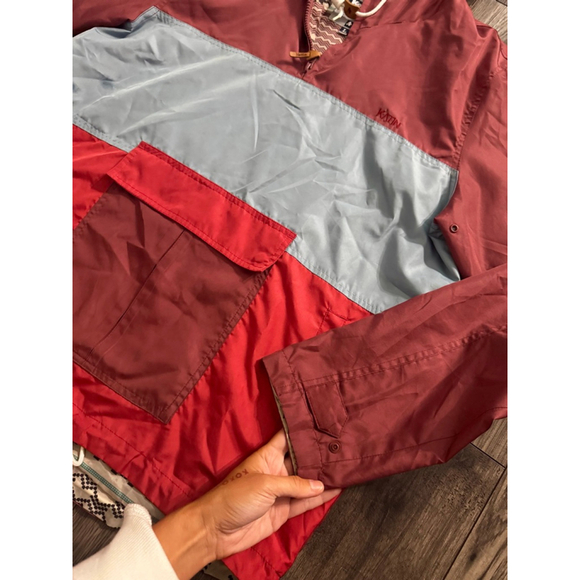 Katin American Tradition QuarterZip Multicolored Windbreaker Large Boho Aztec - Picture 4 of 13